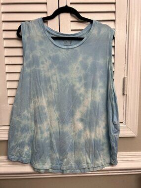 Time and Tru Blue Tie Dye Tank Top XXL (20) Soft Stretch